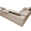 Comfortable MINDY IX corner sofa, plush fabric upholstery