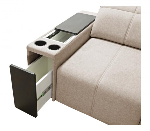 Detailed stitching on MINDY IX modern fabric sofa