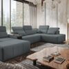 Mindy V Corner Sofa blueprint showing full functional features