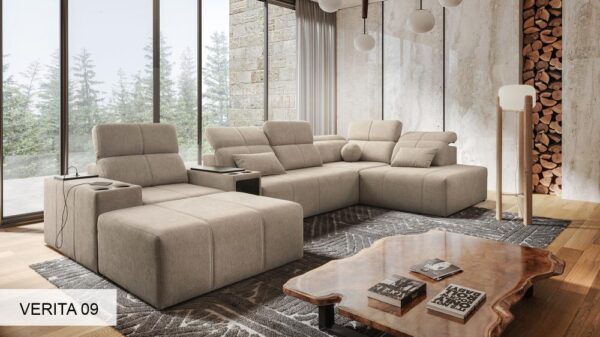 Mindy V Corner Sofa, elegant overall view with modern design
