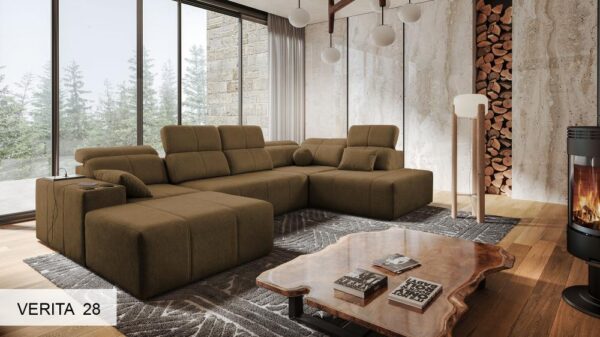 Diagram of Mindy VI corner sofa's dimensions, useful for planning space.