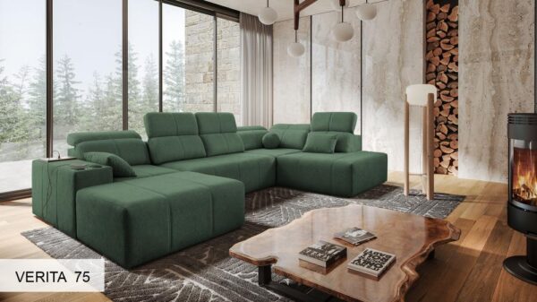 Mindy VI sofa with the PUMA automatic bed mechanism, demonstrating ease of use.