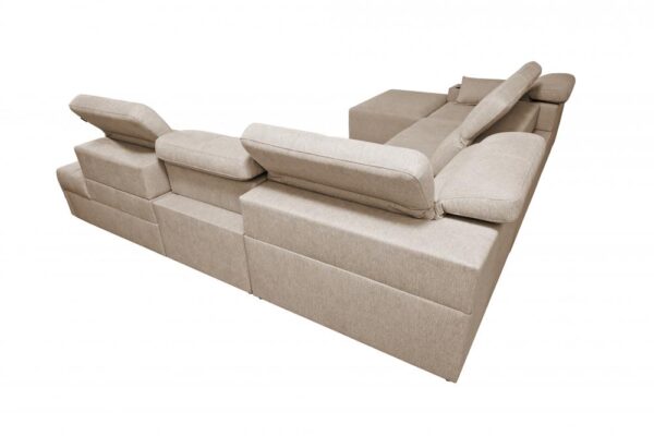 Mindy X corner sofa, extended chaise lounge for relaxation