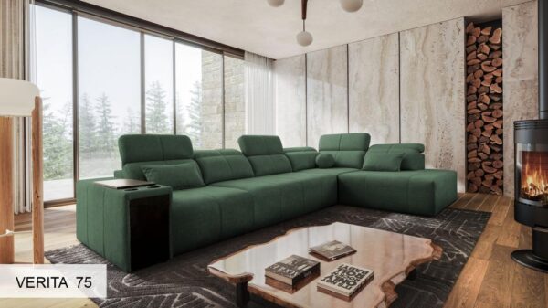 Diagram demonstrating Mindy XI sofa's PUMA automatic unfolding system