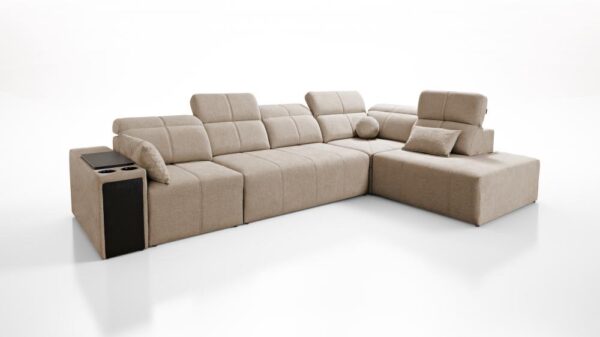 Spacious Mindy XI sofa with adjustable backrests and headrests