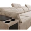 Mindy XI corner sofa with backrests adjusted for deeper seating comfort