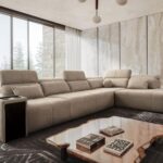 Mindy XI corner sofa, modern design, right-hand configuration