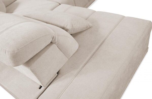 RAVELLO VI corner sofa displaying its storage capabilities, neatly tucked away.