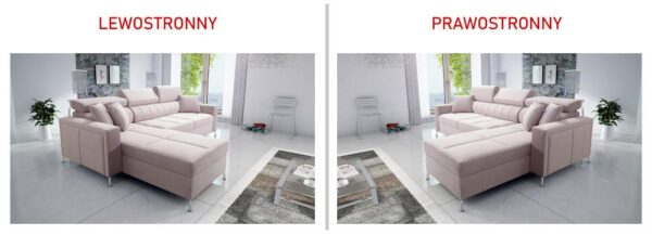 Close-up of SIDE I MINI sofa's adjustable headrest mechanism and upholstery