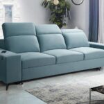 BARTONE sofa in living room, view from front