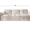 BERNO sofa bed extended for comfortable sleeping function.