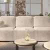 BERNO modern sofa bed with elegant fabric upholstery.