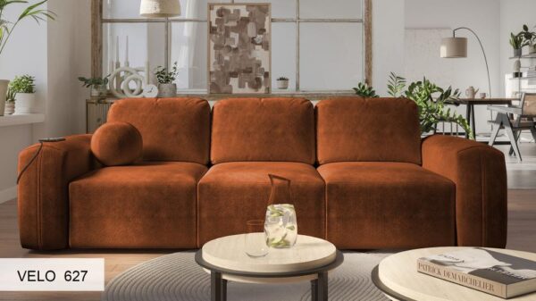 BERNO sofa bed emphasizing back cushions and comfort.