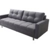 Carmen Sofa Bed in stylish grey fabric, perfect for guest rooms.