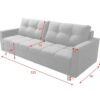 Carmen Sofa Bed in an open plan living space, modern home furniture.