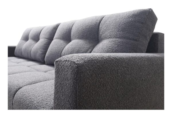 Carmen Sofa Bed with integrated bedding storage revealed, practical solution.