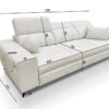 DAFNE sofa with pull-out sleeping function extended, showing bed surface