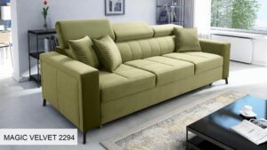 Sofa SIDE modern fabric sofa with adjustable headrests