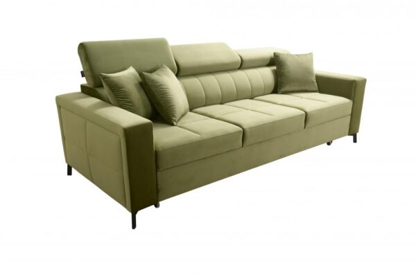 Elegant Sofa SIDE in sophisticated grey fabric, side view