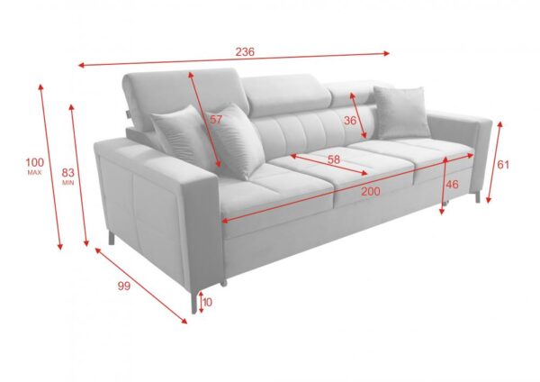 Detailed image of Sofa SIDE's seating comfort