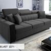 Metal and wooden feet options for Sofa SIDE