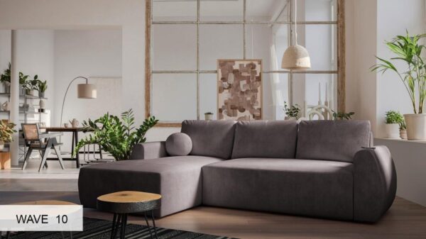 COLIN corner sofa depth measurement detail, 148 cm