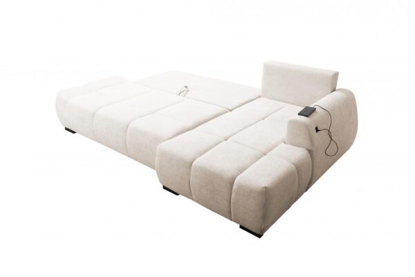 Detail view of Fresco corner sofa fabric and texture