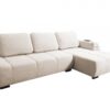 Spacious Fresco sofa, elegant grey fabric, contemporary style