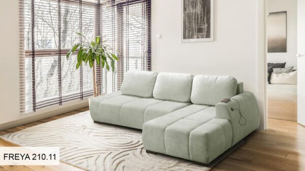 Frame construction detail of Fresco modern corner sofa