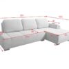 Fresco corner sofa with pull-out sleeping area extended