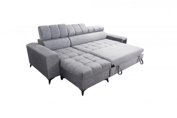 Detailed view of GRECO I MINI chaise lounge with hidden 'crocodile' hooks