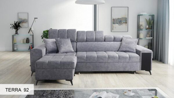 GRECO I MINI corner sofa, full view, left-hand facing, modern design