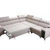 GRECO III corner sofa from an elevated view, elegant fabric