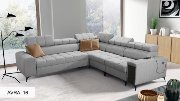GRECO III sofa from a low angle, showing its robust frame