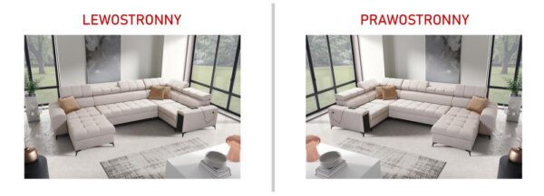 GRECO IV MAXI corner sofa with functional pouffe detached