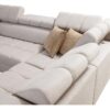 GRECO IV MAXI corner sofa displaying various fabric textures