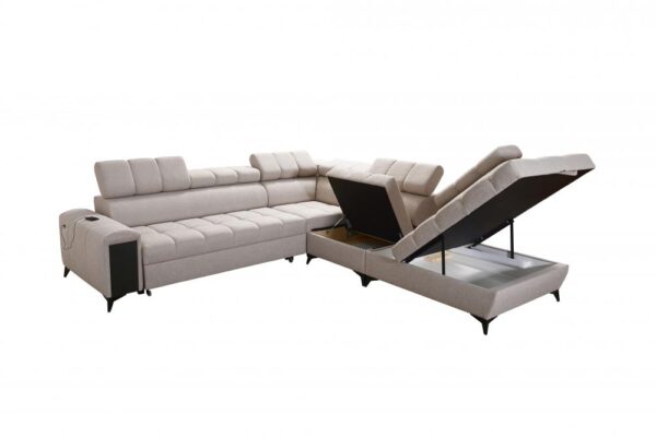 GRECO IX corner sofa detail, adjustable headrests, premium upholstery