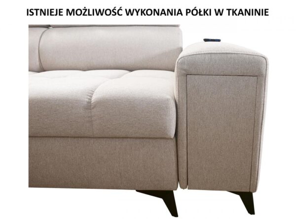 GRECO IX corner sofa from rear, showing wooden feet and solid construction