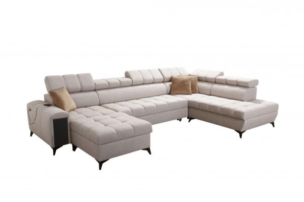 GRECO VI corner sofa highlighting the spacious seating and chaise lounge