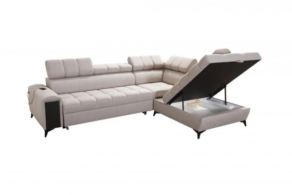 Greco VII corner sofa showcasing comfortable seating and durable fabric upholstery.