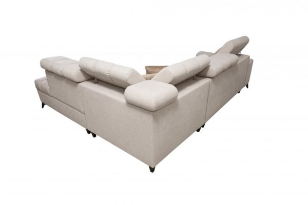 Greco VII sofa highlighting the functional sleeping area and soft fabric.