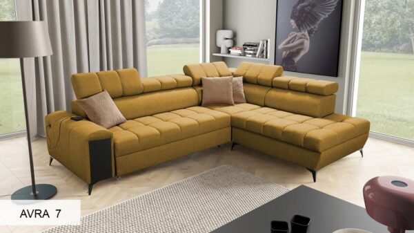 High gloss black lacquered laminate shelf for the Greco VII corner sofa.