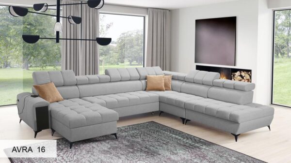 Close-up of GRECO X sofa's wavy spring technology