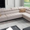 GRECO XI large corner sofa with adjustable headrests in modern living room