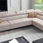 GRECO XI large corner sofa with adjustable headrests in modern living room