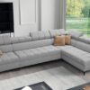 GRECO XI sofa with the Silver Wenge laminate shelf detail