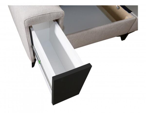 GRECO XI modern sectional sofa with sturdy chrome feet