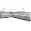 GRECO XII corner sofa demonstrating adjustable headrest function