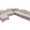 GRECO XIII luxurious corner sofa with integrated storage and USB port