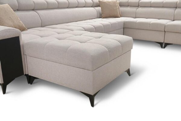 USB charging port detail on the GRECO XIII modular sofa armrest